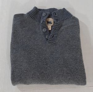 Refectory Lambs Wool Pullover Henley Sweater
